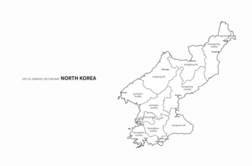 north korea map.