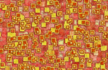 colored scifi tech wall