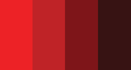 Naklejka premium Red color palette vector illustration