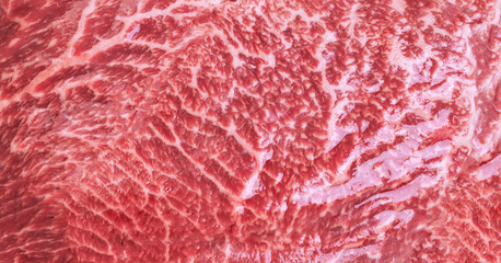 Fresh marbled beef steak Isolated on a white background