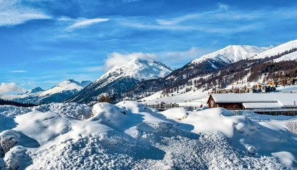 Fototapeta premium Zuoz, Graubünden, Swiss