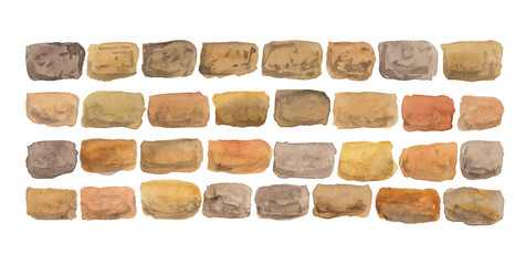 watercolor illustration of masonry