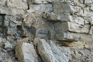 limestone rock Layers and cracks in sedimentary rock,can be used as background or texture. Cracks...