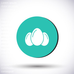 egg icon vector, solid illustration