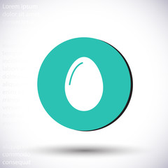 egg icon vector, solid illustration , lorem ipsum Flat design