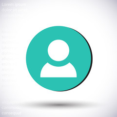 People vector icon , lorem ipsum Flat design