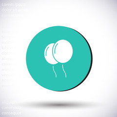 balloon vector icon , lorem ipsum Flat design