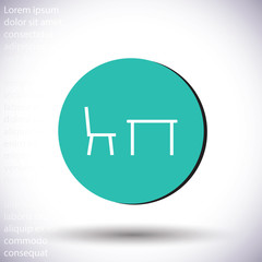 Tableicon vector icon , lorem ipsum Flat design