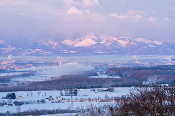 毛嵐と十勝平野