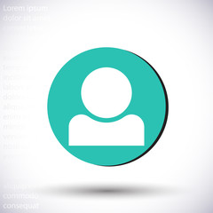 Human vector icon , lorem ipsum Flat design