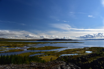 Icelandic landscape lake