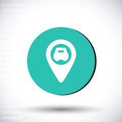 Navigation vector icon , lorem ipsum Flat design