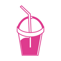 milkshake cup with straw icon