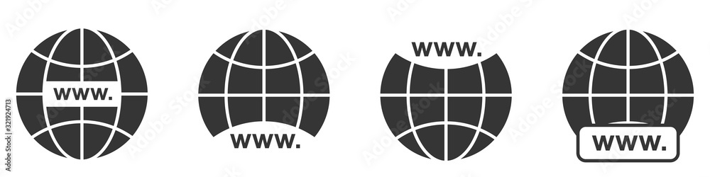 Poster www icon. website vector icons set.