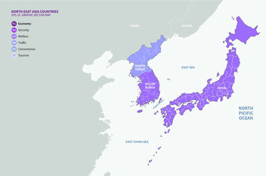 vector of korea map. dokdo map of korea.