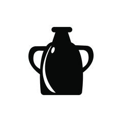 silhouette of jar, isolated vector of jar.