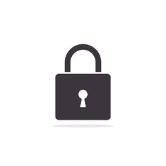 Lock Icon. Vector isolated flat design Padlock illustration