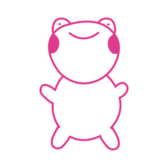 cute little frog character icon