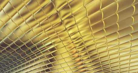 gold foil tiles texture background 3D renderinging 3D illustration