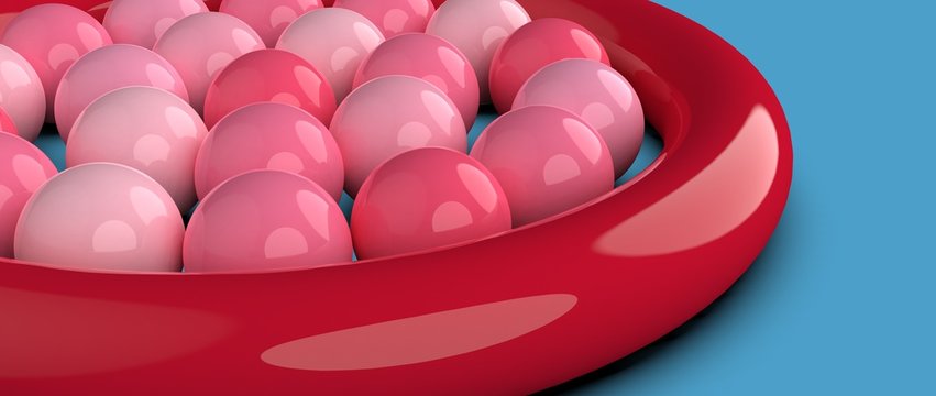 Dise&ntilde;o de esferas  aros brillantes con iluminaci&oacute;n. Render 3d de ilustraci&oacute;n geom&eacute;trica. Fondo tridimensional.