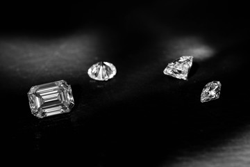 Luxury Diamonds on Black Table