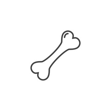 recommend clip art: Dog Bone line icon, Vector isolated black outline illustration