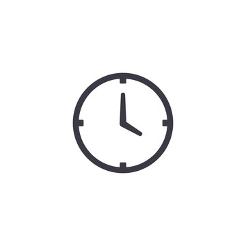 Clock icon, time Vector isolated line illustration