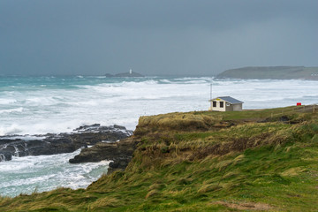 Storm at Gwithain Cornwall England