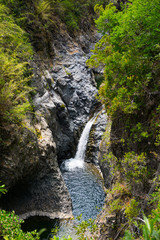 La Leona waterfall in Radal 7 cups in the region of Maule Chile
