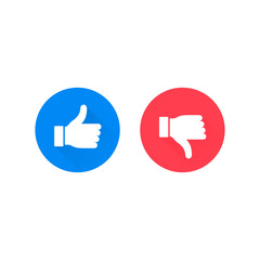 Thumbs up and down icon Vector, like and dislike button isolated on white background