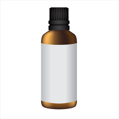 Essential Oils Container Vector Icon Illustration