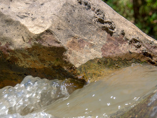 Close-up photography of  river rocks captured at the Moniquira river in the department of Boyaca in the central Andean mountains of Colombia