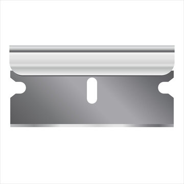 Single Edge Razor Blade Shaving Vector Illustration Icon