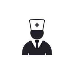 Doctor Icon, Vector isolated flat design illustration