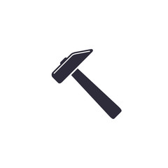 Hammer icon, Vector isolated flat design illustration