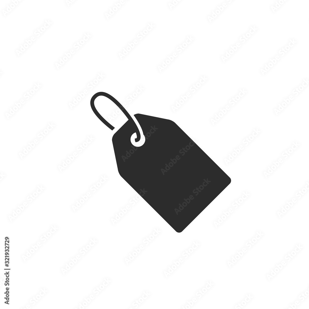 Sticker price tag icon, vector isolated flat design illustration