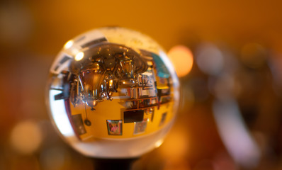 home interior inside a crystal ball