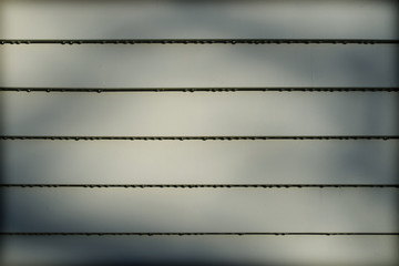 Weatherboards on a building wall