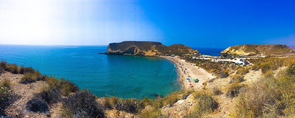 view of an island of greece