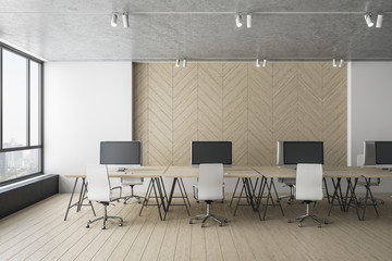 Modern coworking office interior