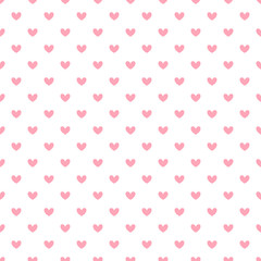 Hand drawn holiday background with abstract hearts. Seamless light wallpaper. Pattern for design. Valentine's day