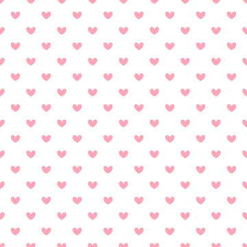 Hand drawn holiday background with abstract hearts. Seamless light wallpaper. Pattern for design. Valentine's day