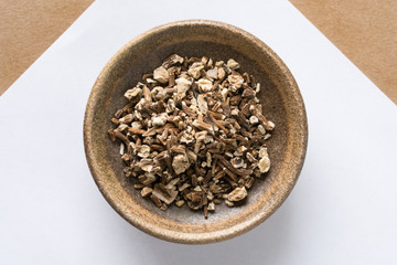 Dandelion Root in a Bowl