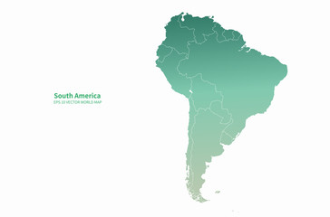 vector map of south america. latin america countries map.