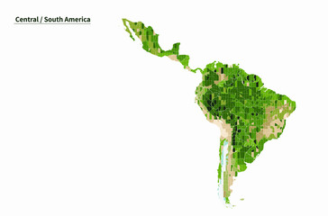 vector map of south america. latin america countries map.