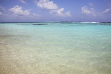 Laccadive sea at Hulhumale island. Republic of the Maldives