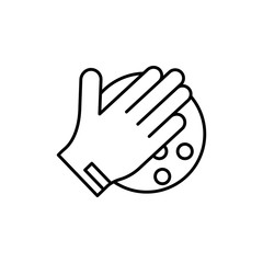 Thumb bowling pins icon. Simple line, outline vector elements of prize icons for ui and ux, website or mobile application