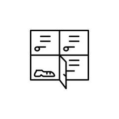 Locker bowling snickers icon. Simple line, outline vector elements of prize icons for ui and ux, website or mobile application