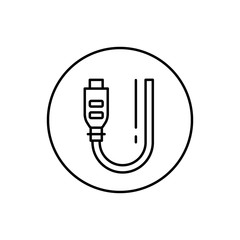 Hdmi, connector icon. Simple line, outline vector elements of connectors and cables icons for ui and ux, website or mobile application