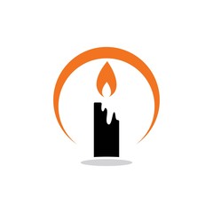 candle logo vector